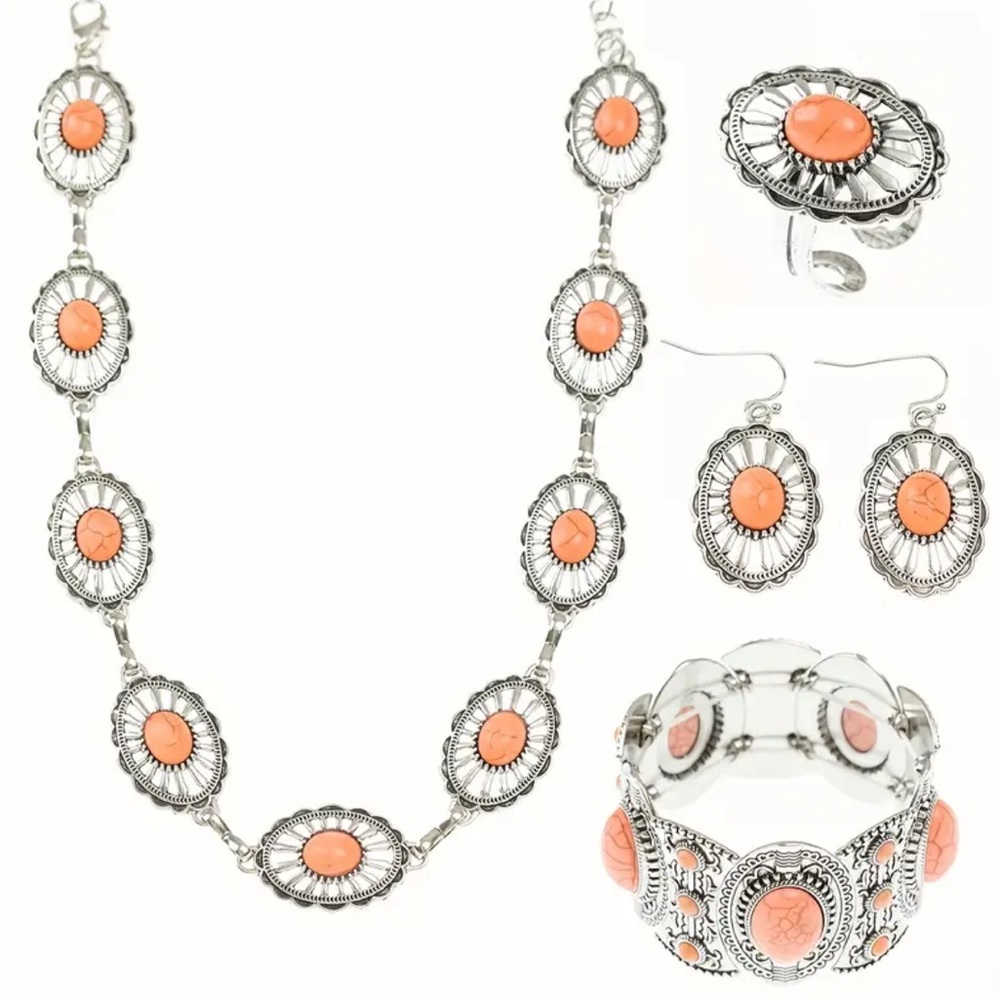 Elegant Silver and beaded Jewelry Set - Picture 5 of 7